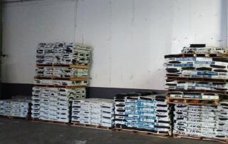 roofing shingles in warehouse